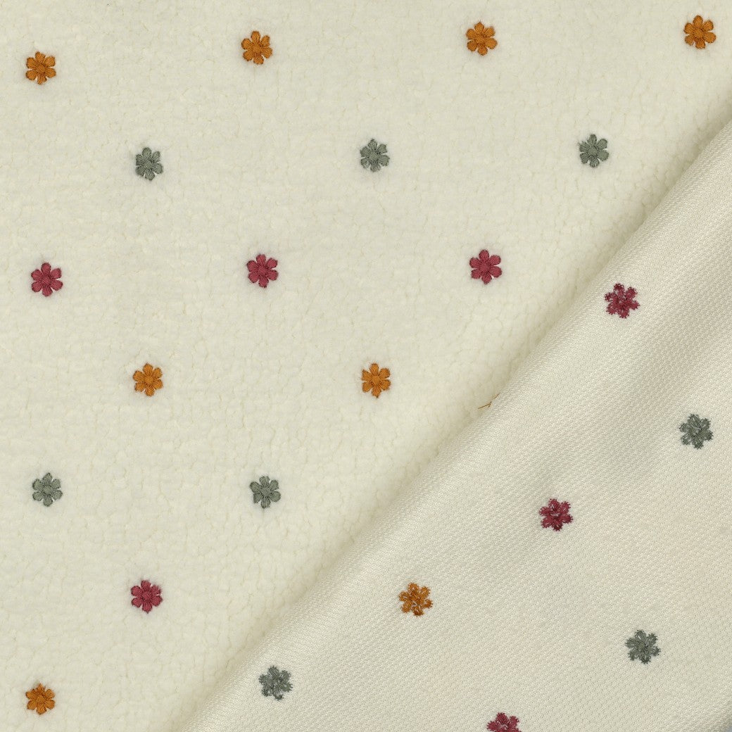 Teddy Stoff Blumen bunt