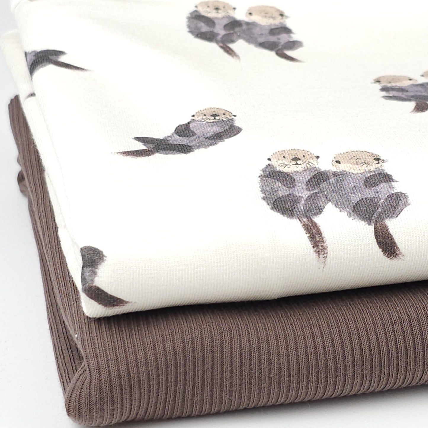 Jersey Stoff Otter and Friends von Family Fabrics - elli&else