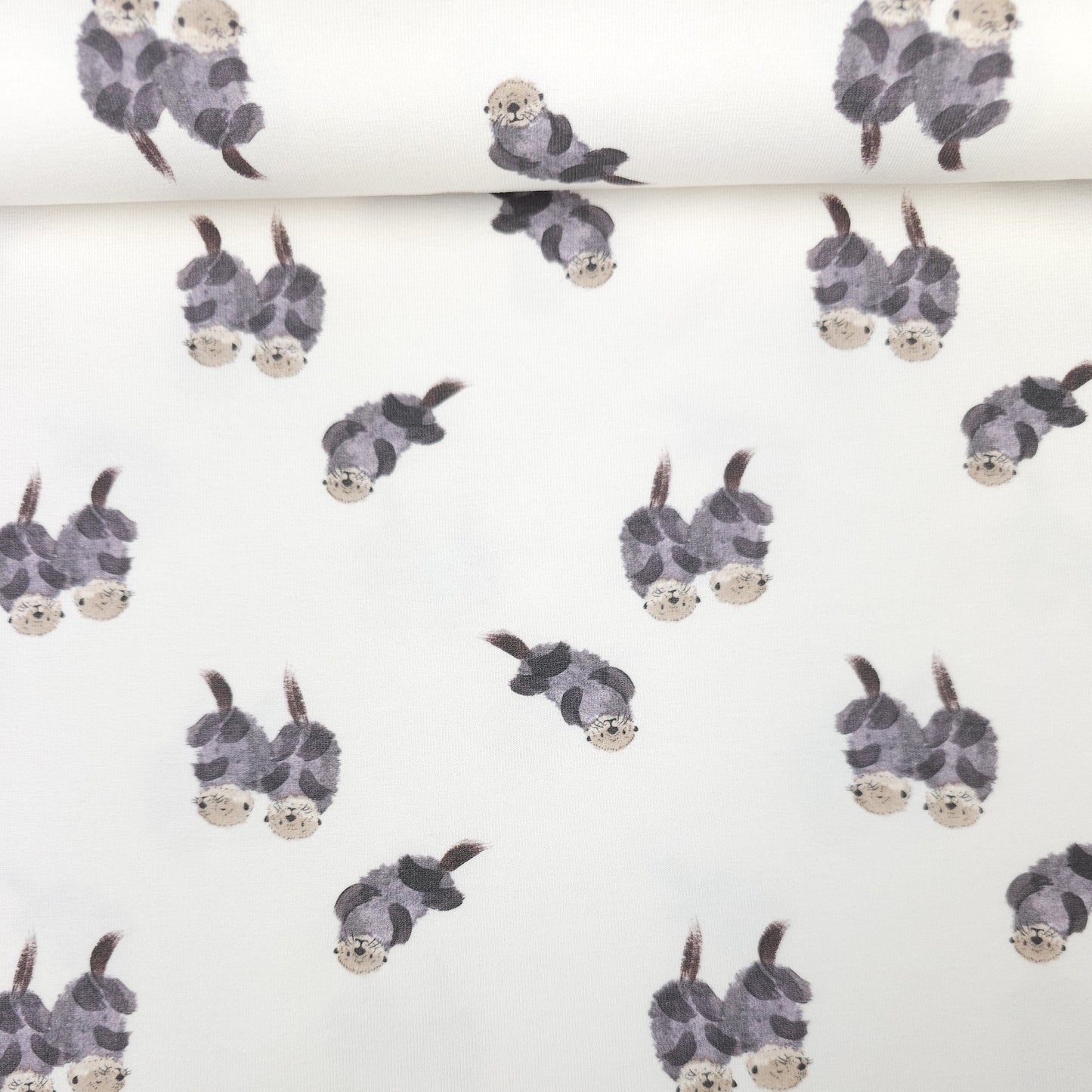 Jersey Stoff Otter and Friends von Family Fabrics - elli&else