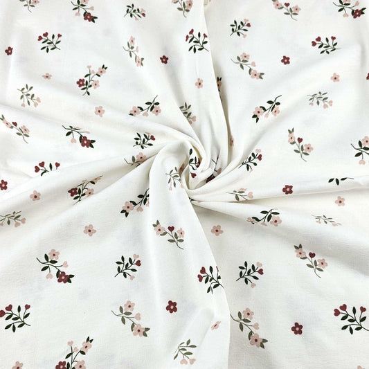 Jersey Blumen rosa - Stoff bei elli&else