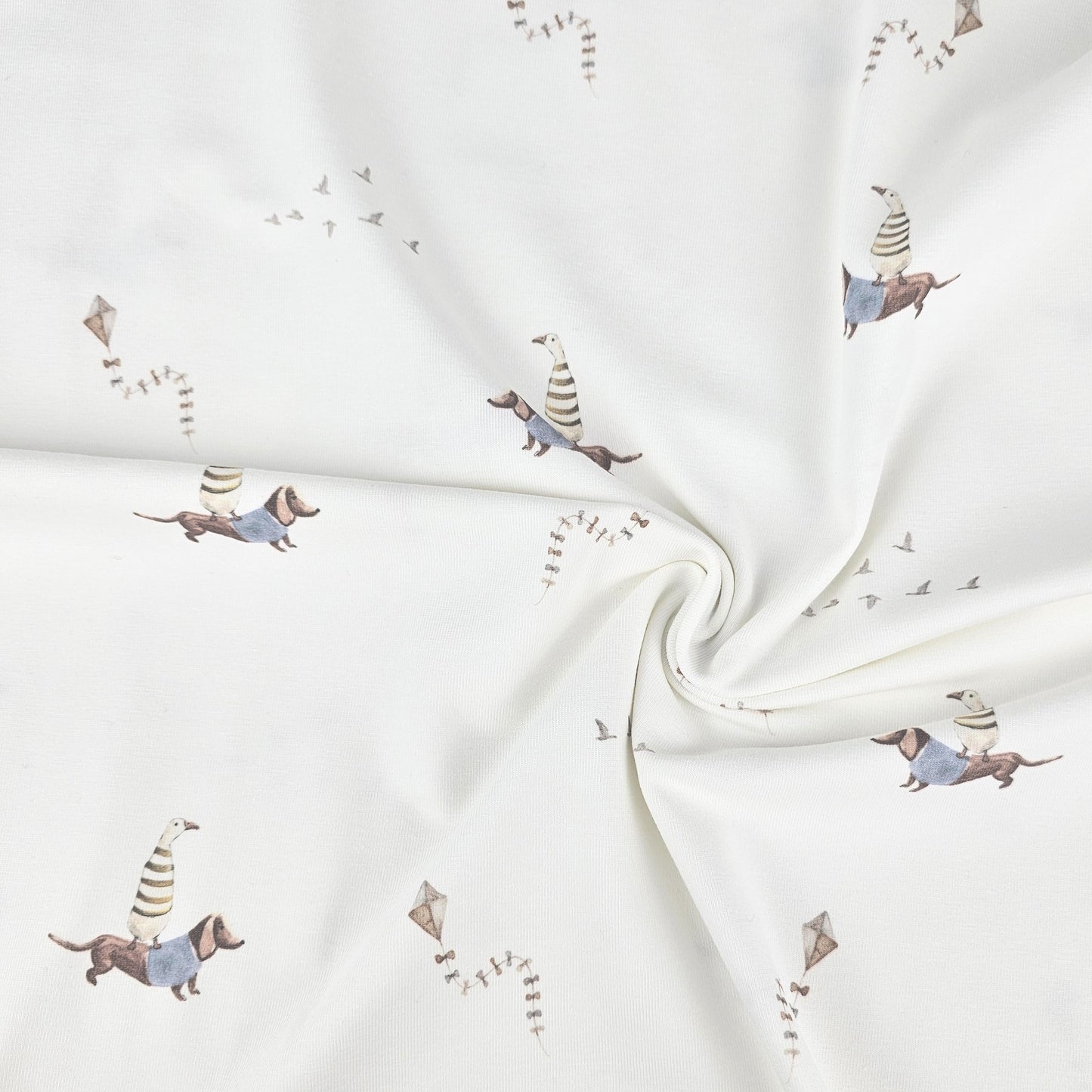 Jersey Dackel mit Ente von Family Fabrics - elli&else