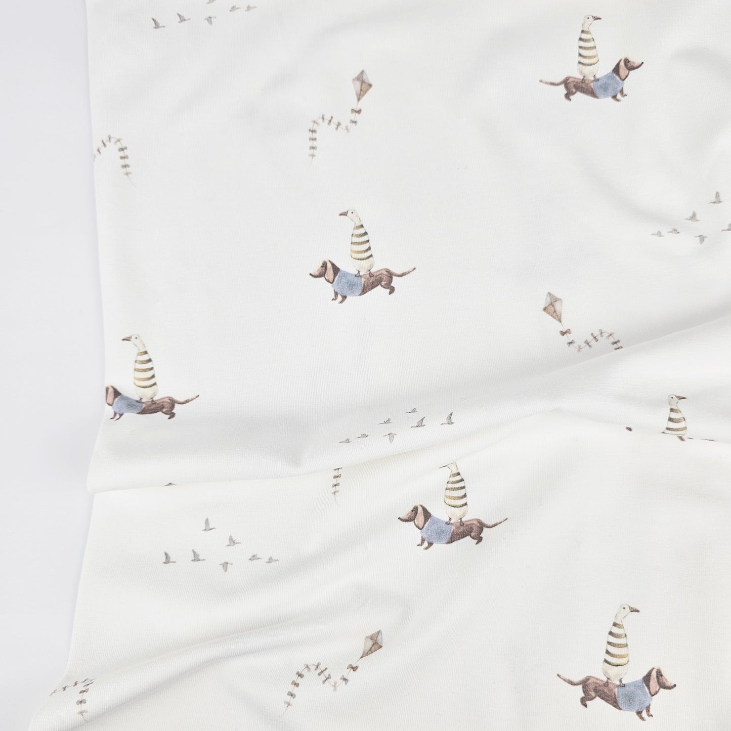 Jersey Dackel mit Ente von Family Fabrics - elli&else