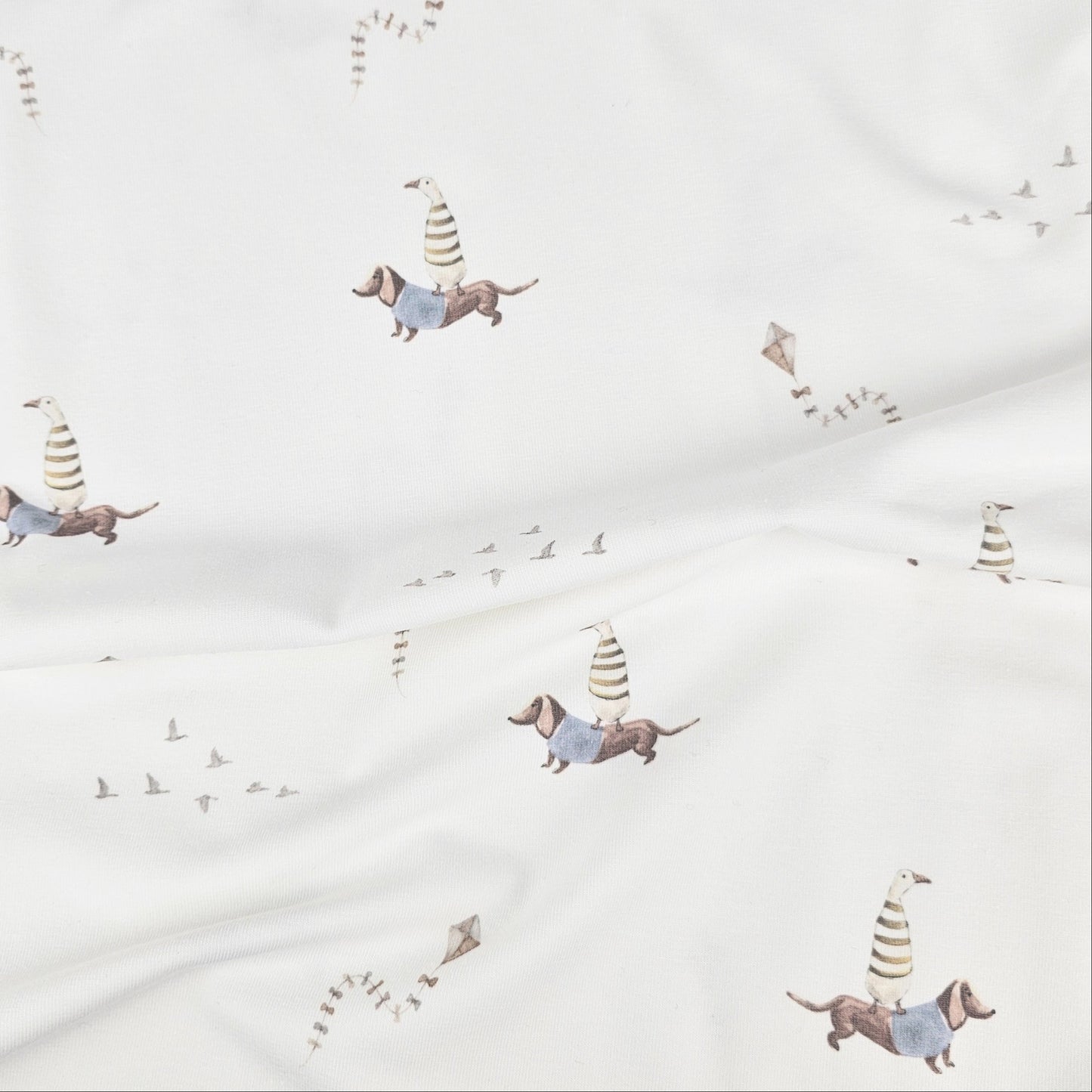 Jersey Dackel mit Ente von Family Fabrics - elli&else