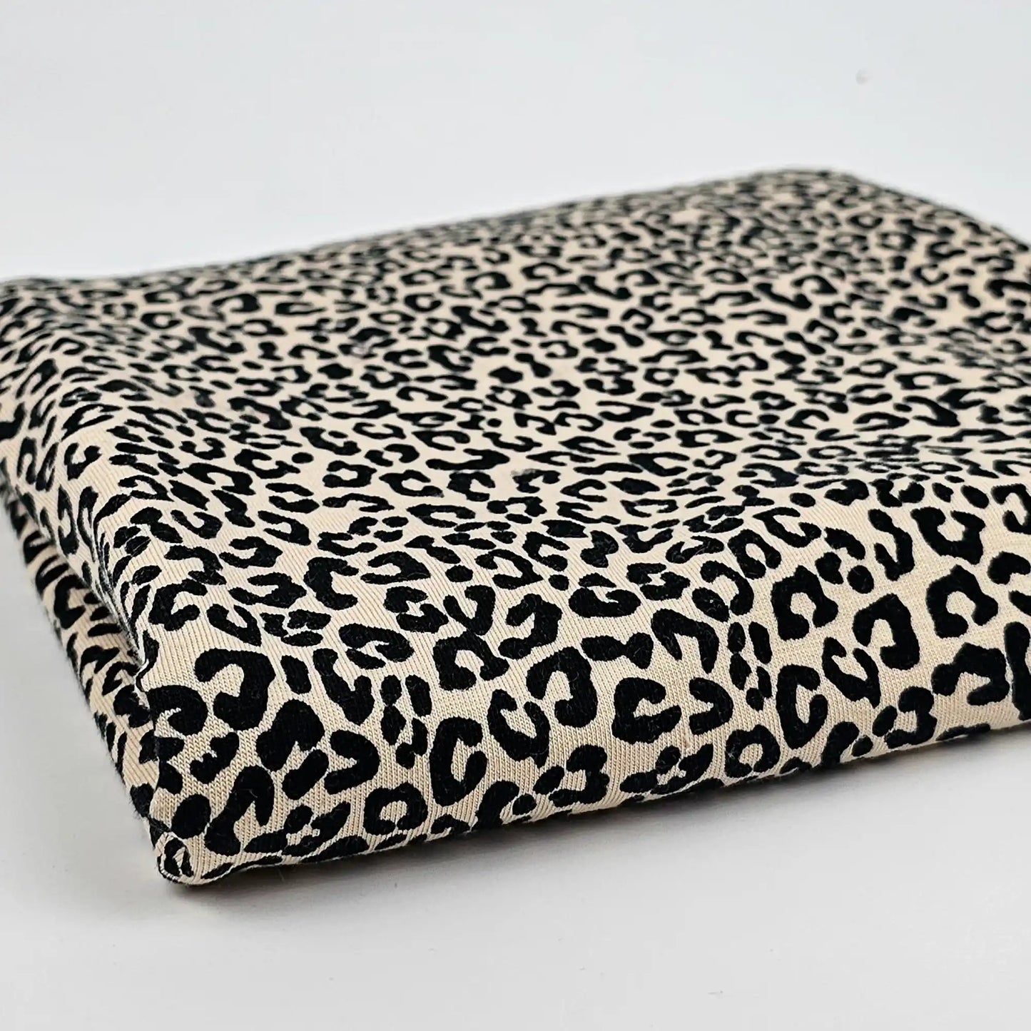 Jersey Leo beige-schwarz - Stoff bei elli&else