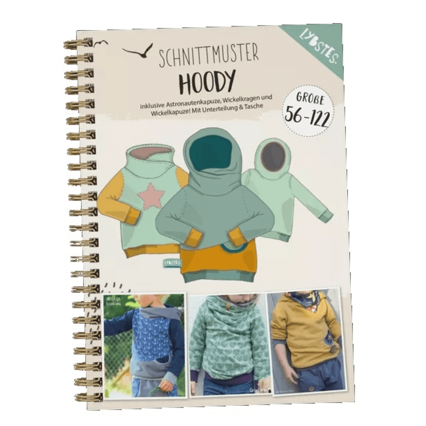 Schnittmuster Hoodie/Pullover Kinder Gr. 56-122 - elli&else
