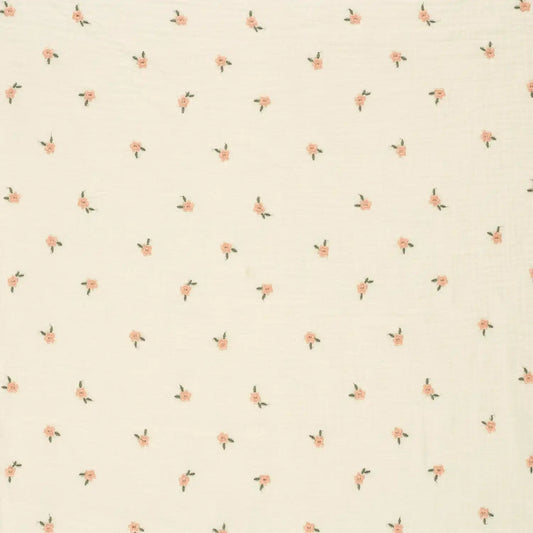 Musselin gestickte Blumen rosa