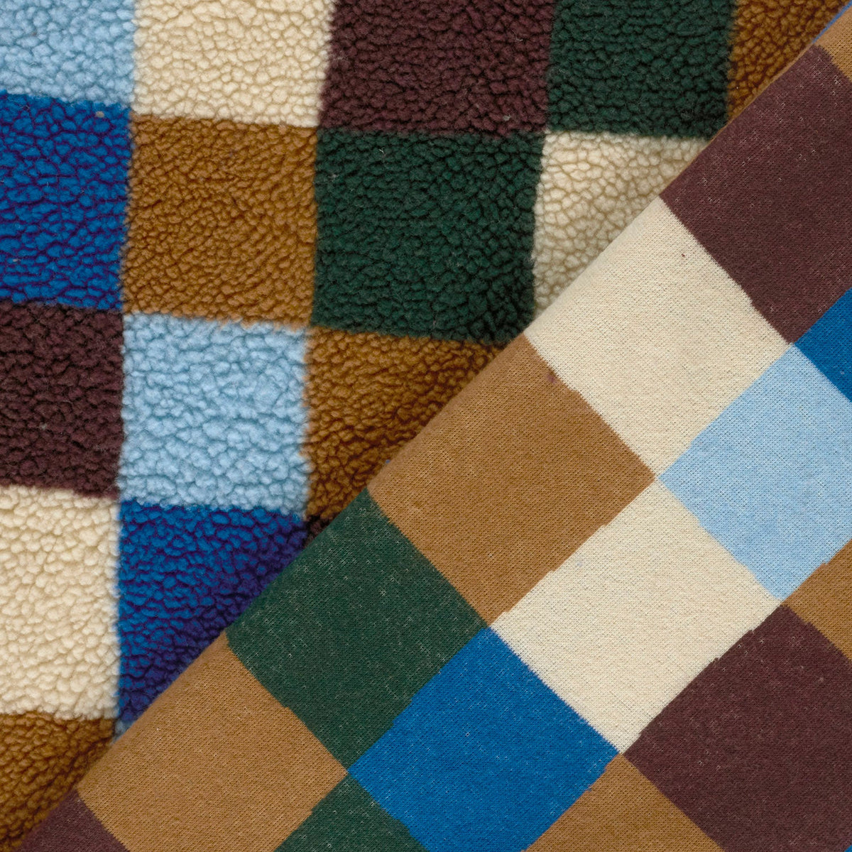 Teddy Stoff Karos - blau