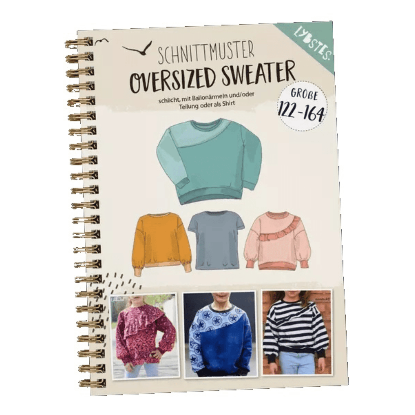 Schnittmuster Pullover/Oversized Sweater Kids Gr. 122-164 - elli&else