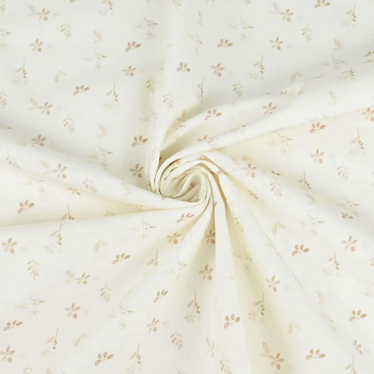 Popeline Blumenzauber beige