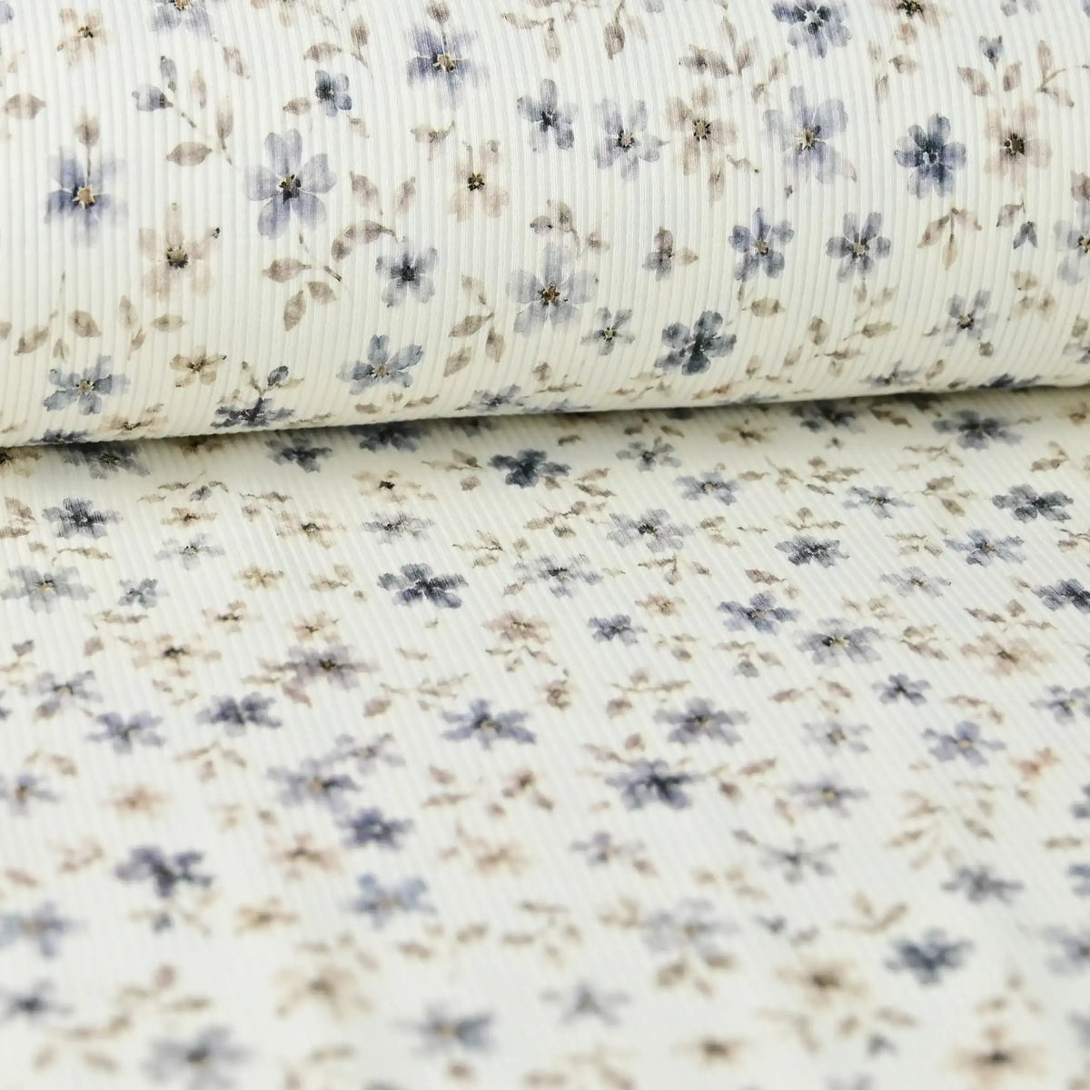Rib Jersey Wildblüte blau