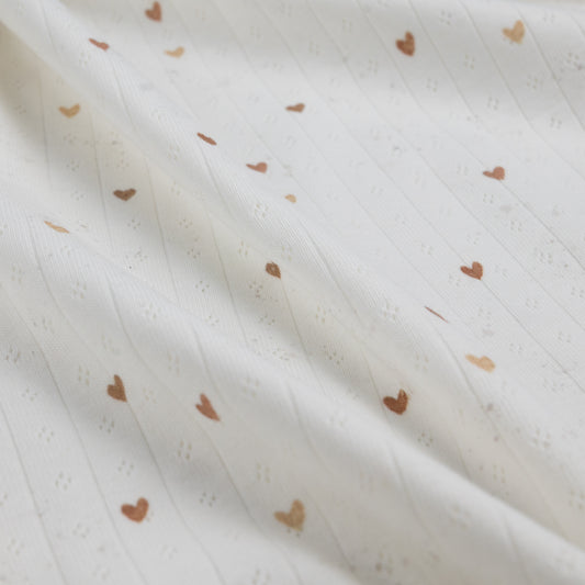 Pointelle Jersey Herzen von Family Fabrics - elli&else