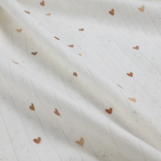 Pointelle Jersey Herzen von Family Fabrics - elli&else