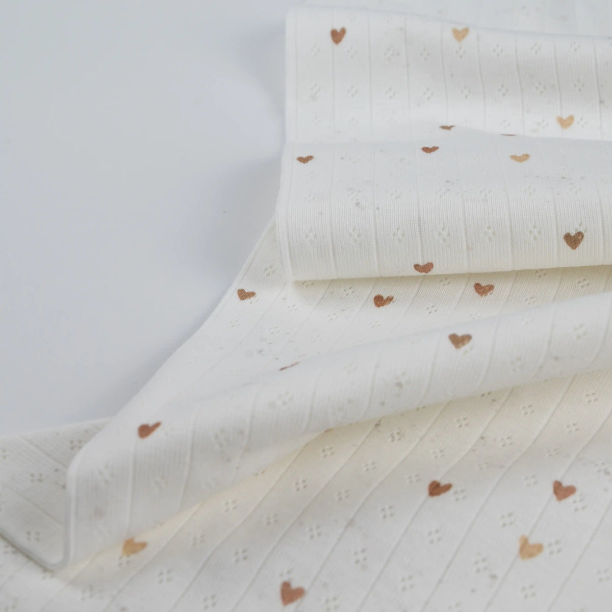 Pointelle Jersey Herzen von Family Fabrics - elli&else