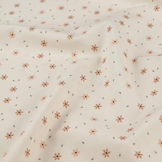 Popeline Sternblumen creme