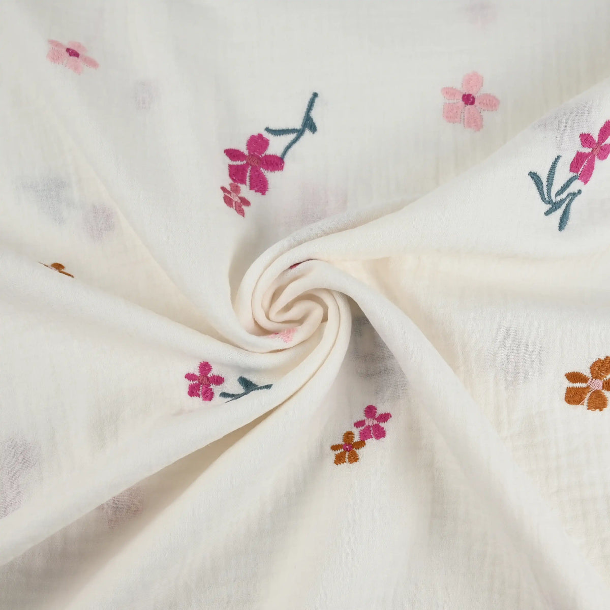 Musselin gestickte Blumen bunt - elli&else