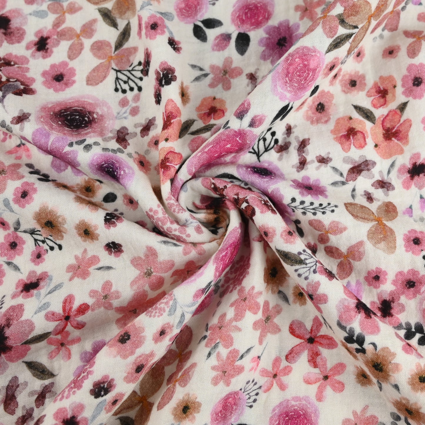 Musselin Blumen mauve - elli&else