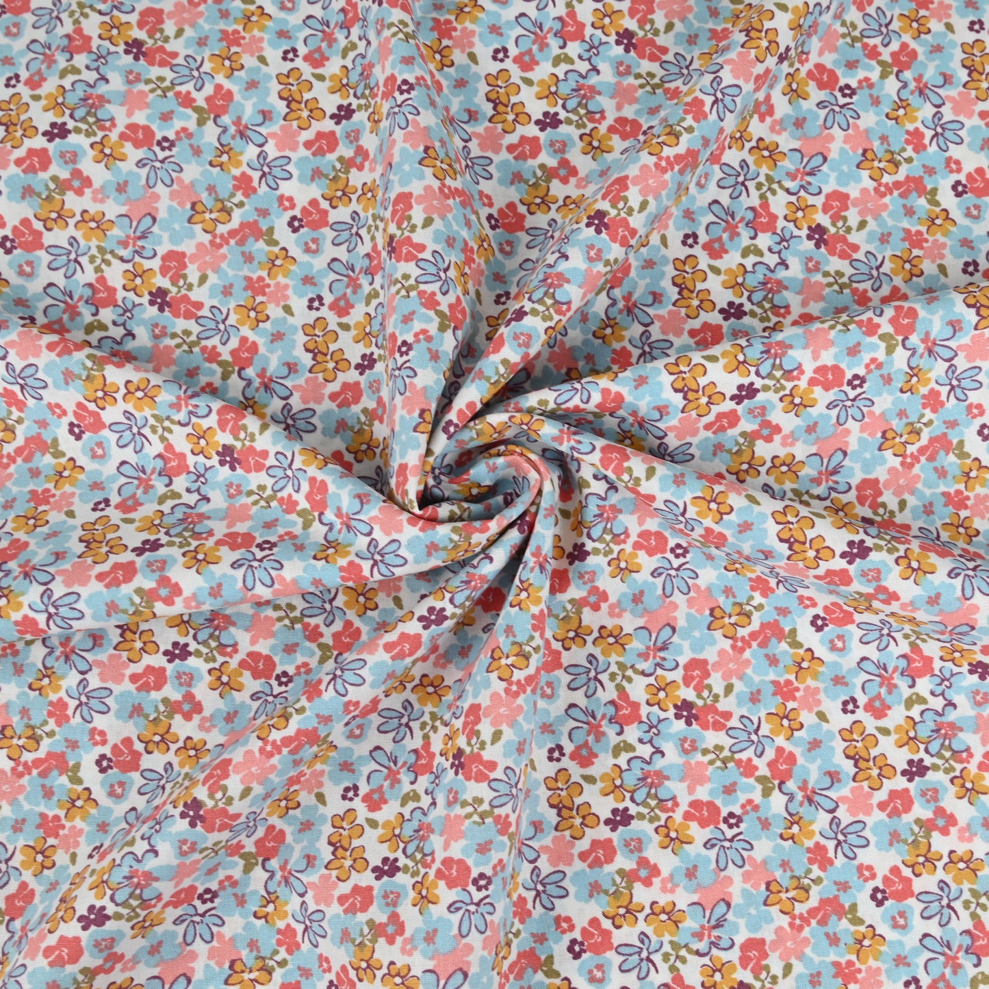 Popeline Wiesenblumen rosa-blau - elli&else