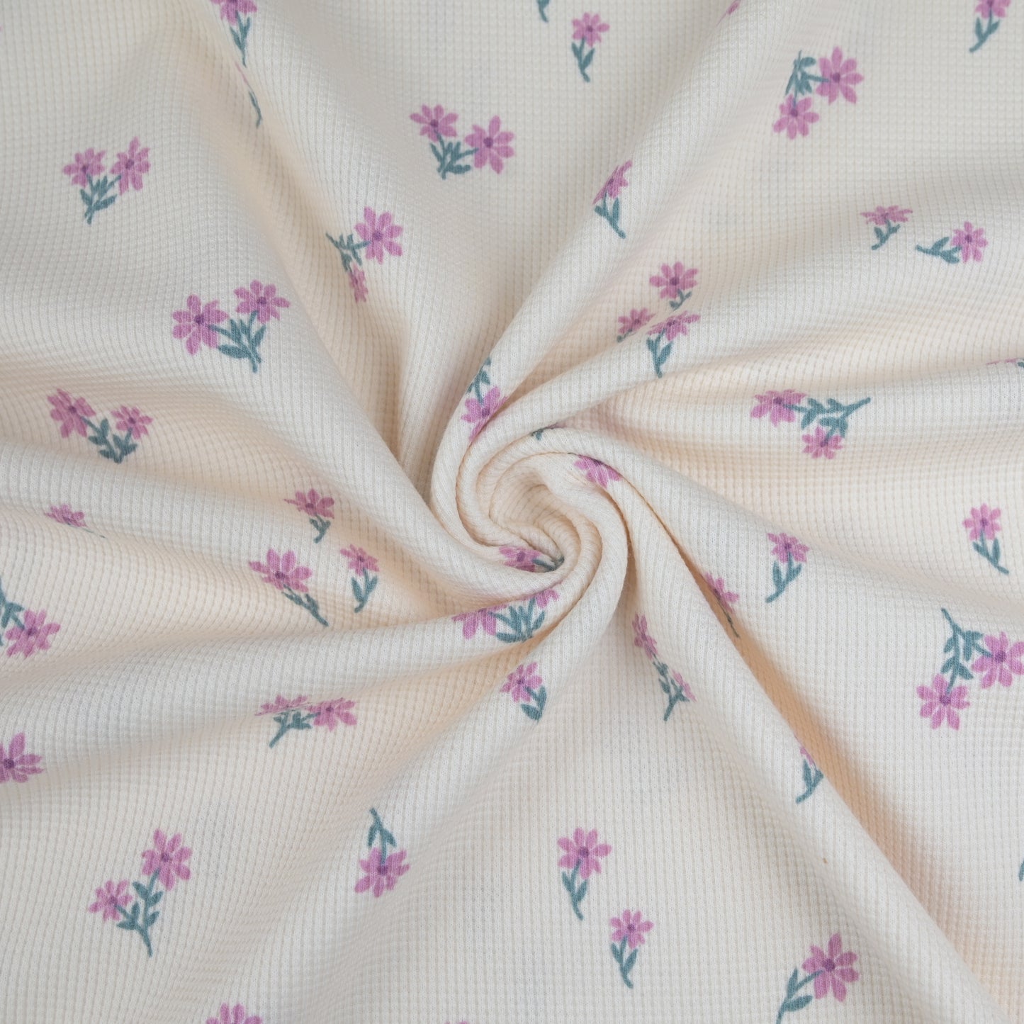 Waffelstrick Blümchen rosa - elli&else