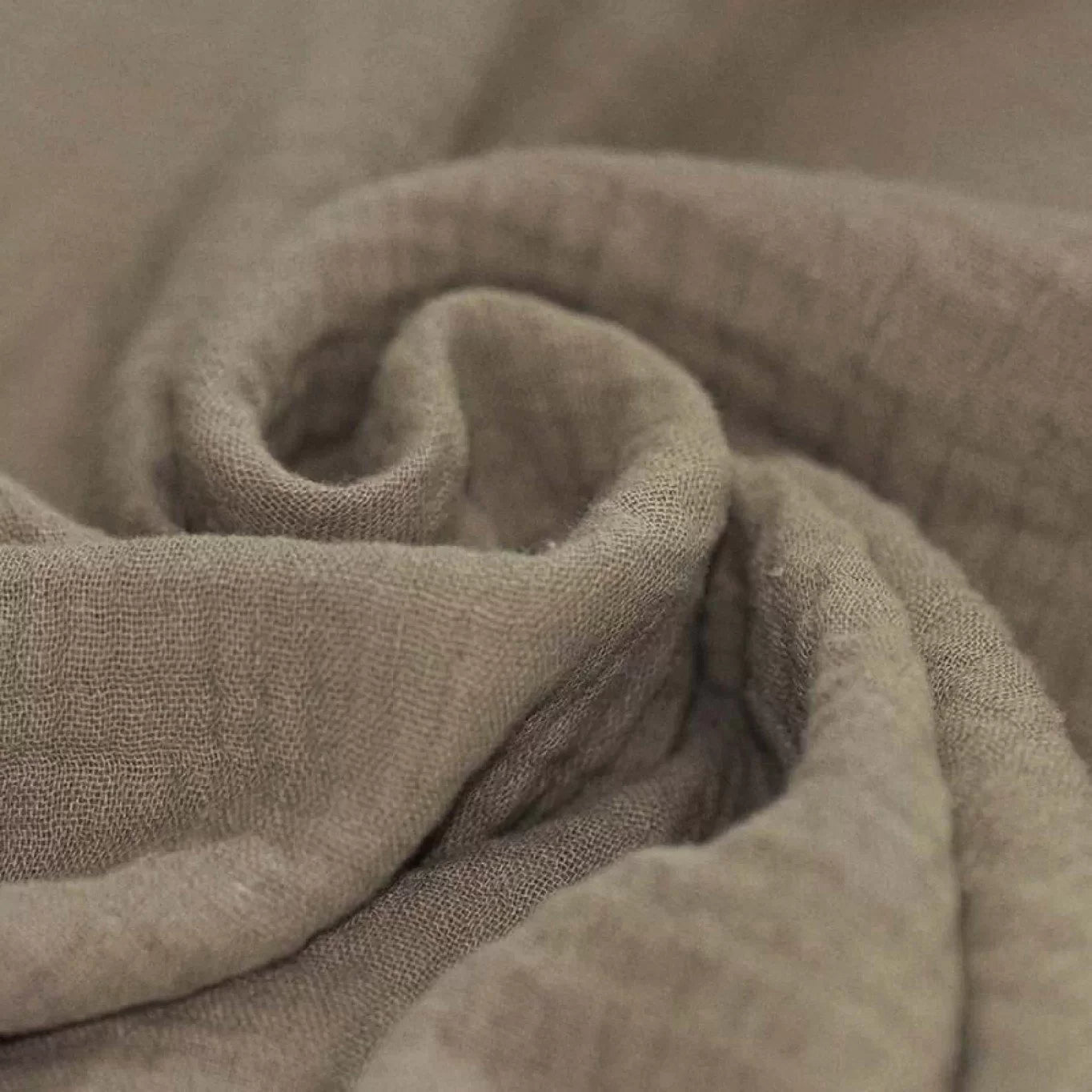 Musselin uni taupe
