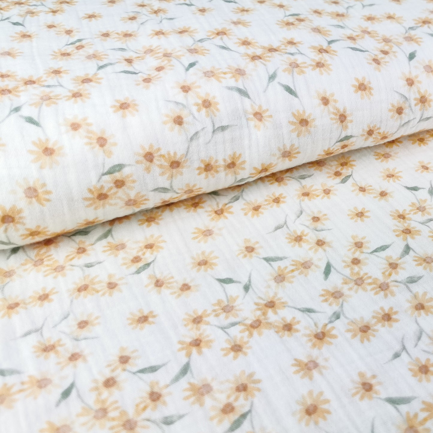 Musselin Happy Flowers von Family Fabrics - elli&else