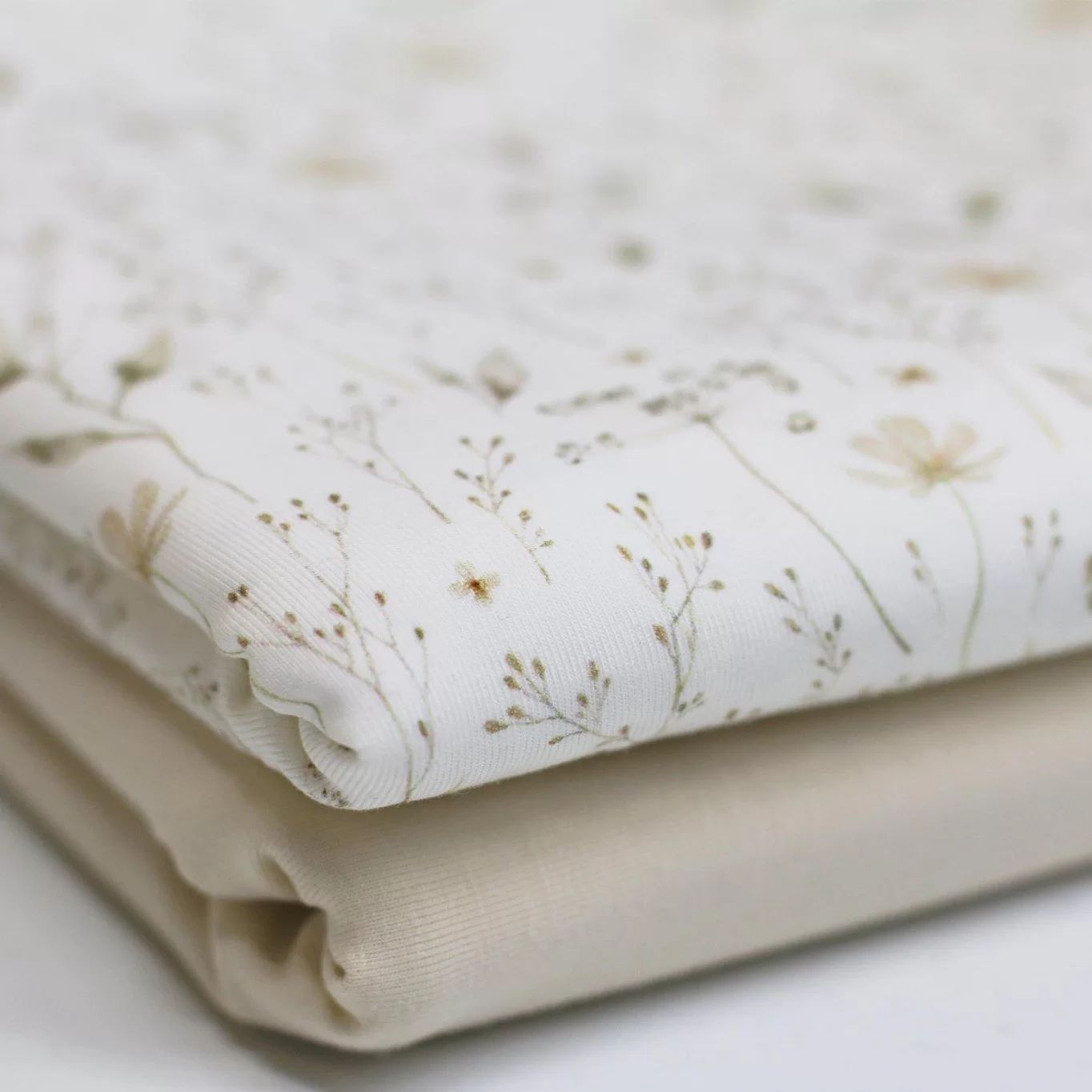 Jersey Blumenprint Natur