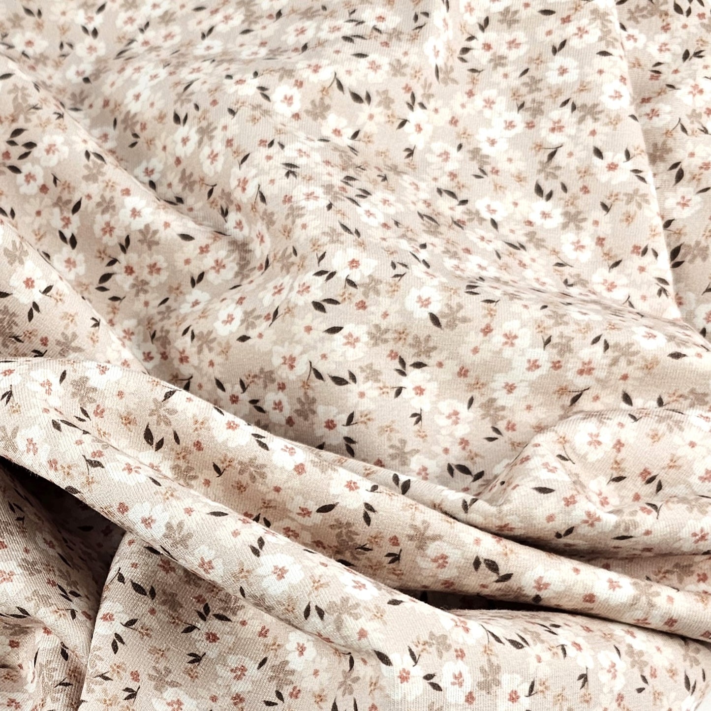 Jersey Flowerbomb beige von Family Fabrics - elli&else