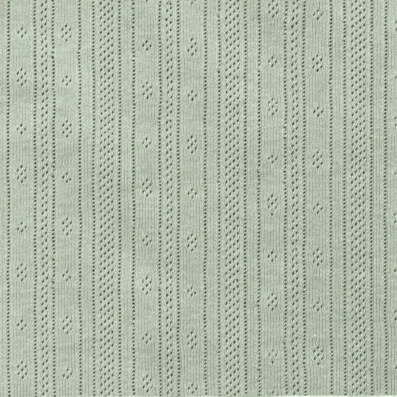 Pointelle Feinstrick Jersey salbei grün - Stoff bei elli&else