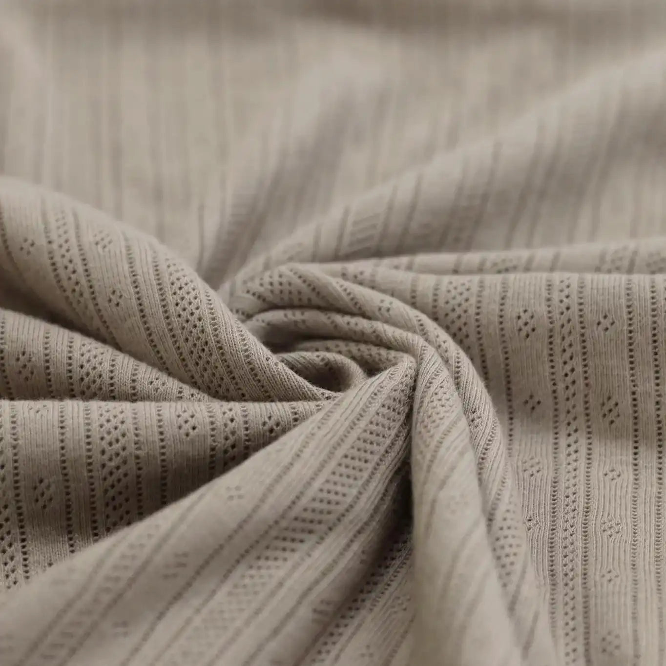 Pointelle Feinstrick Jersey taupe - elli&else