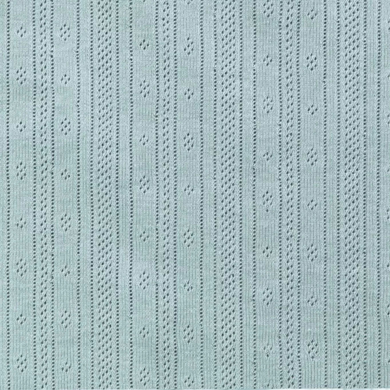 Pointelle Feinstrick Jersey mint grün
