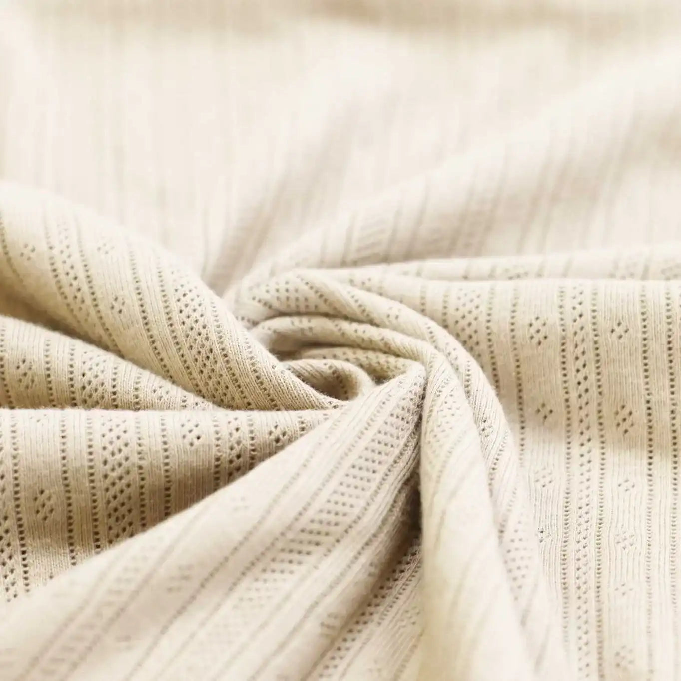 Pointelle Feinstrick Jersey vanille - elli&else