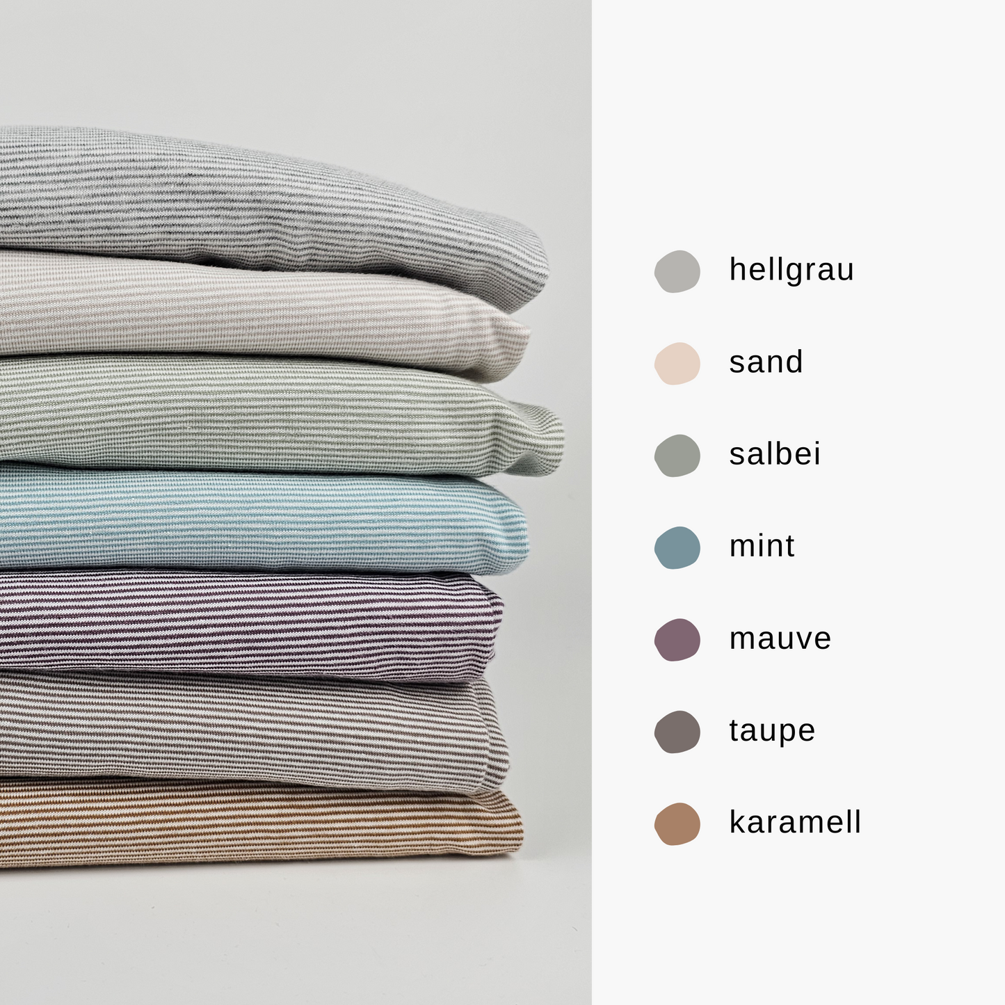 Ringeljersey taupe-weiß