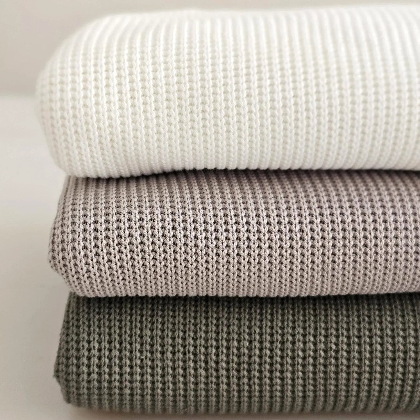 Baumwoll - Strickstoff oliv Meterware - elli&else