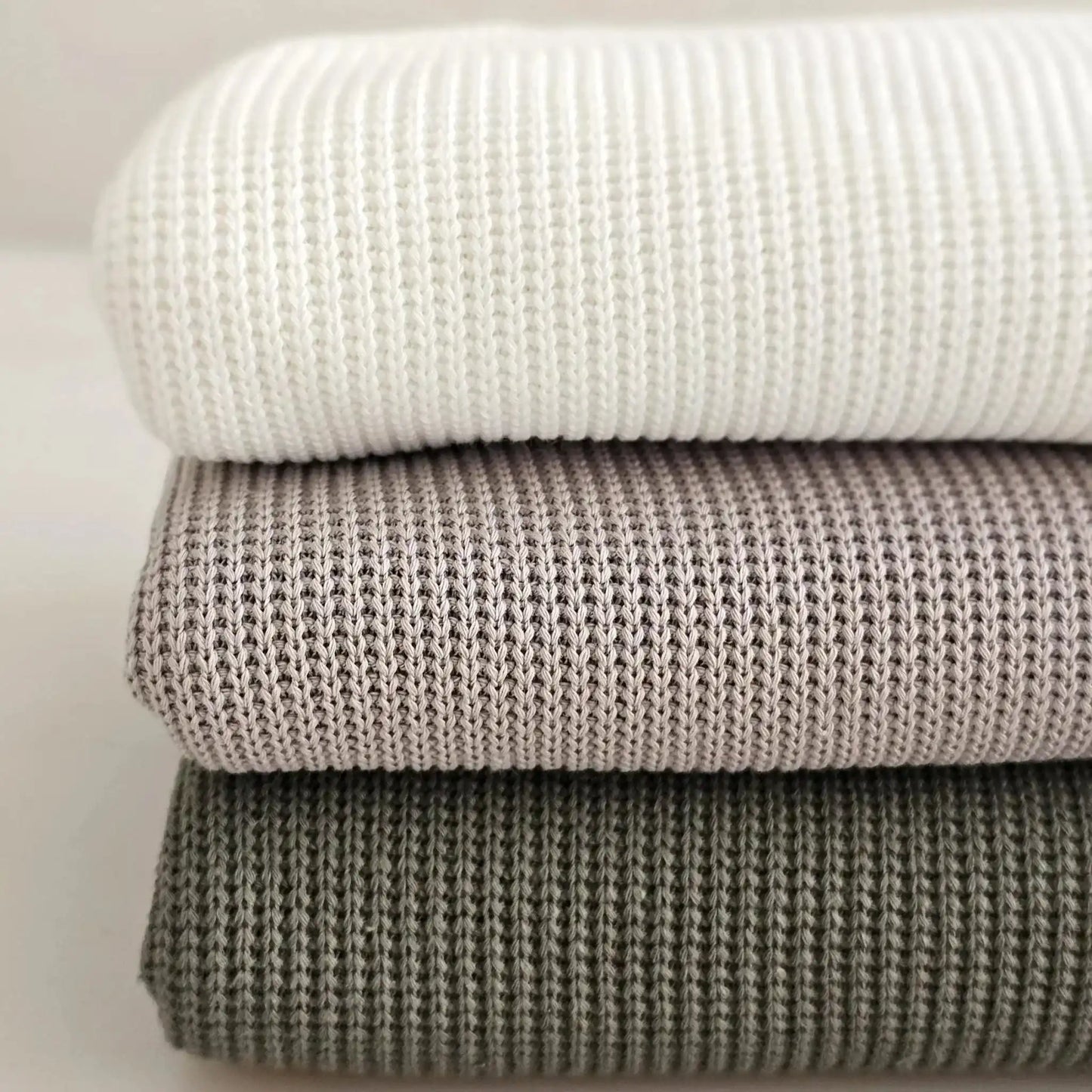 Baumwoll-Strickstoff oliv - Stoff bei elli&else