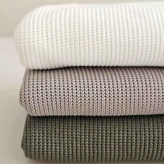 Baumwoll-Strickstoff oliv - Stoff bei elli&else