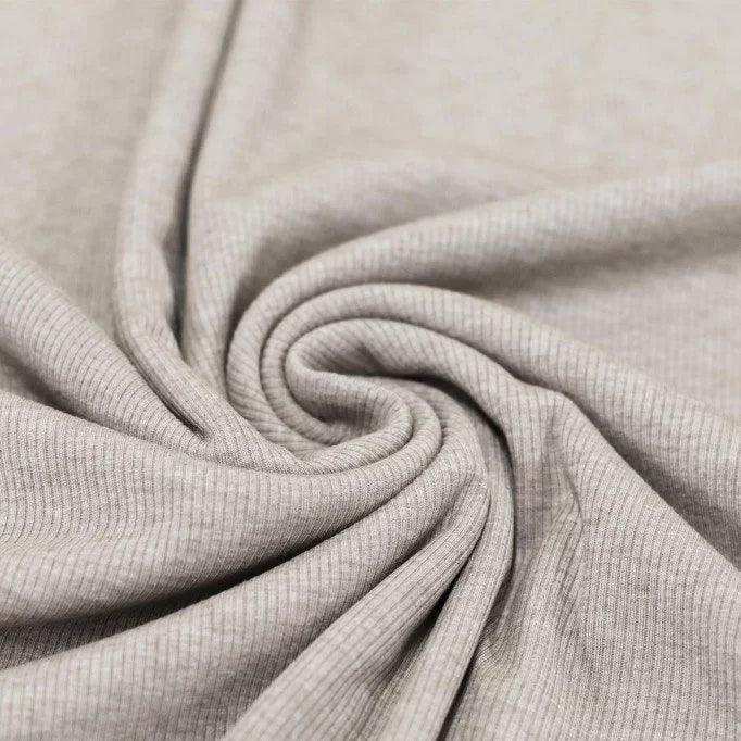 Rib Jersey beige meliert - Stoff bei elli&else