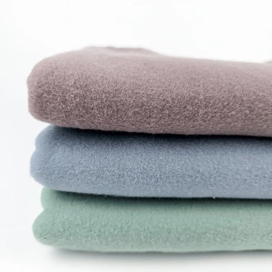 Bio-Baumwollfleece - dusty blue - Stoff bei elli&else