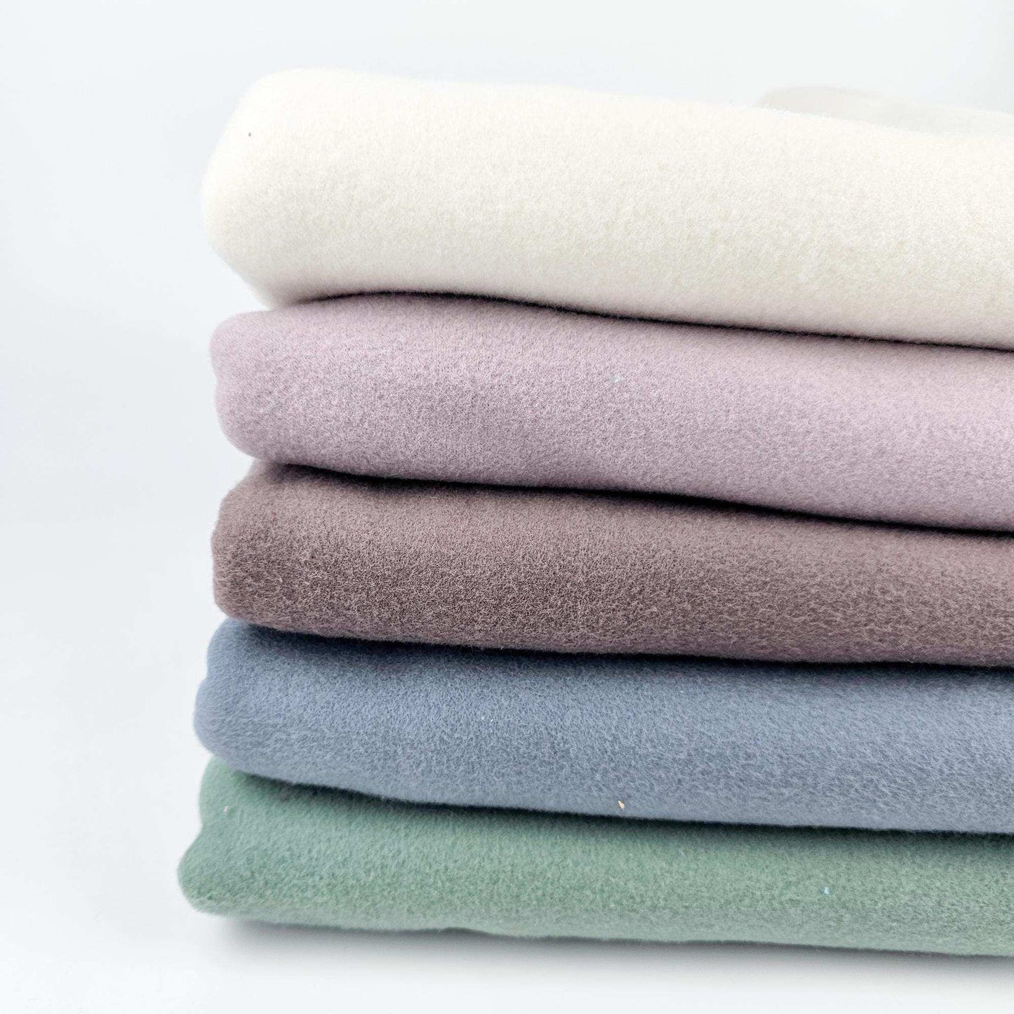 Bio-Baumwollfleece - dusty blue - Stoff bei elli&else