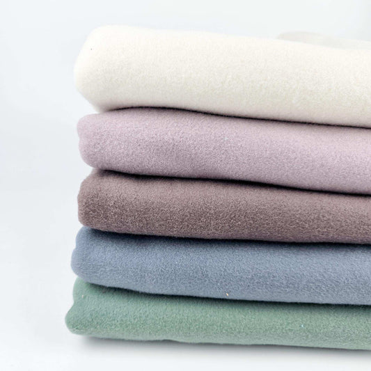 Bio-Baumwollfleece - dusty blue - Stoff bei elli&else