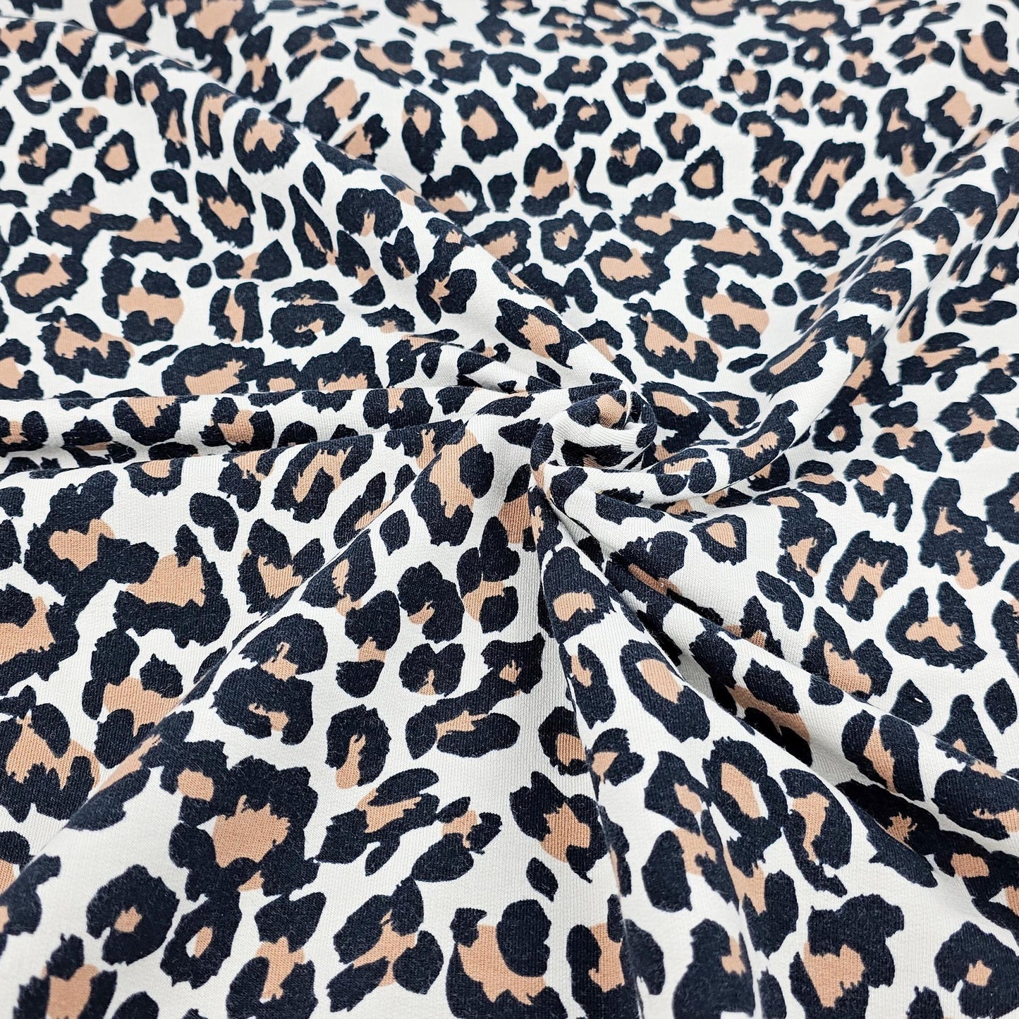 Bio Sweat Leoprint sand Meterware - elli&else