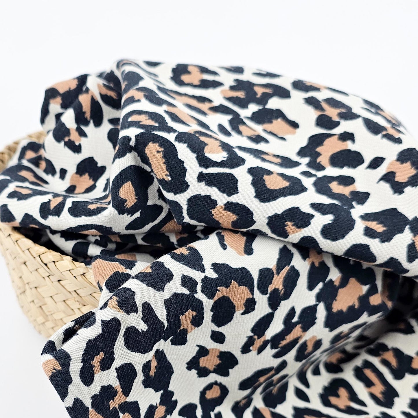 Bio Sweat Leoprint sand Meterware - elli&else