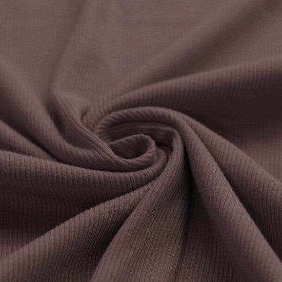 Rib Jersey dunkle mauve - Stoff bei elli&else