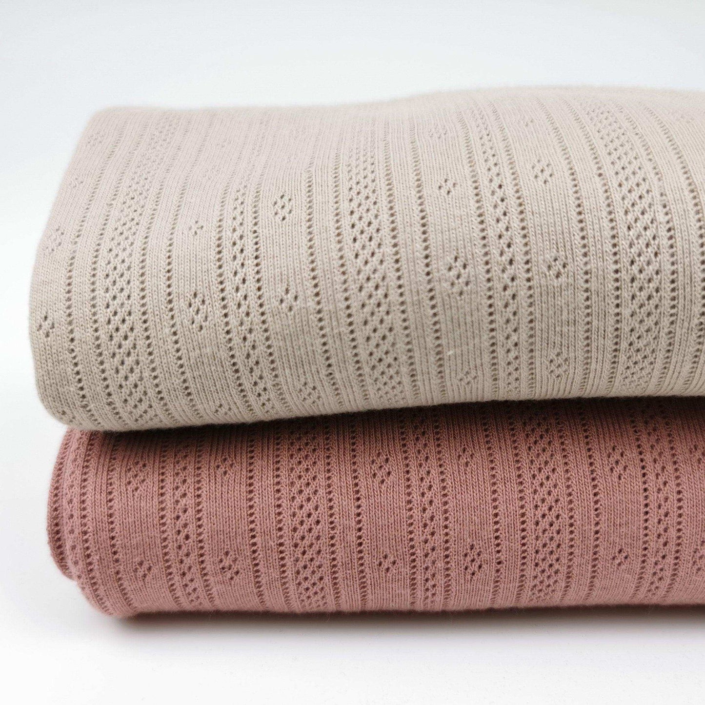 Pointelle Feinstrick Jersey lehm rosa - Stoff bei elli&else