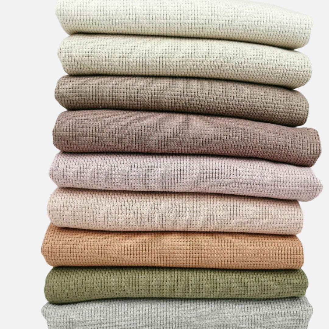 Waffeljersey taupe - Stoff bei elli&else
