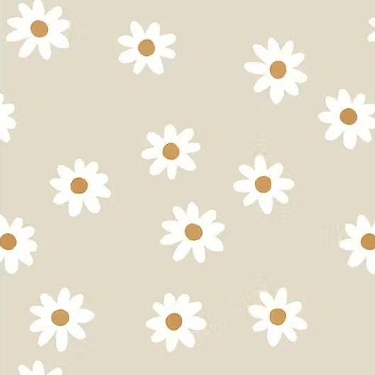 Bio Rib Jersey Daisy sand beige - elli&else