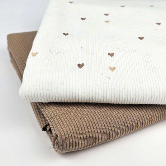 Rib Jersey Herzen - Stoff bei elli&else