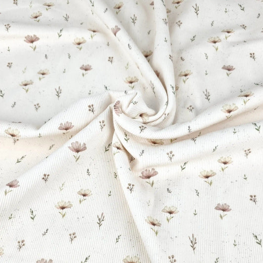 Rib Jersey Blumen Boho von Family Fabrics - Stoff bei elli&else