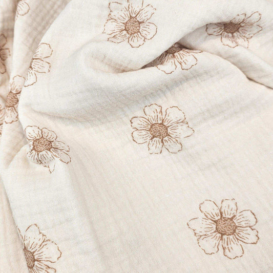 Musselin Daisy creme von Family Fabrics - Stoff bei elli&else