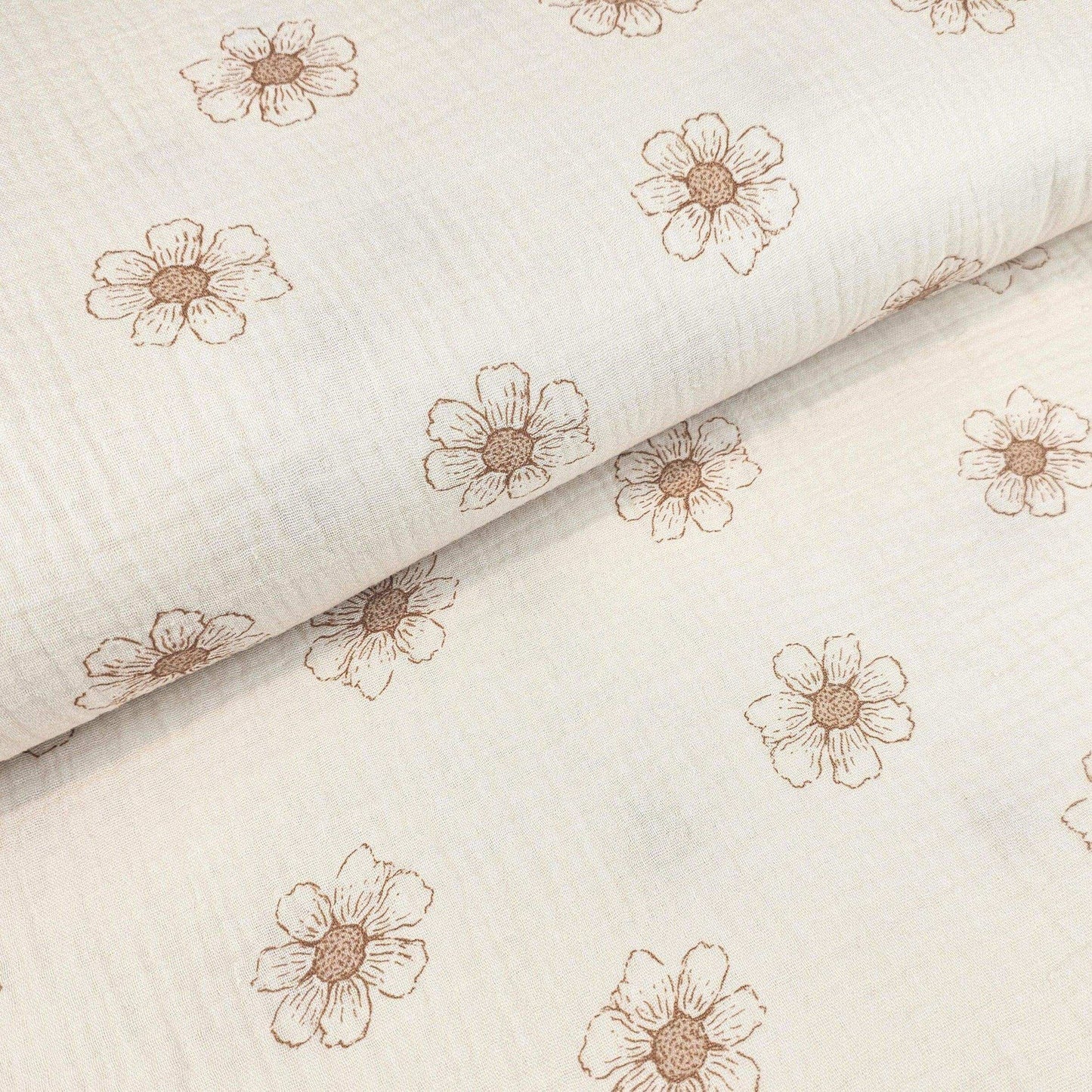 Musselin Daisy creme von Family Fabrics - Stoff bei elli&else
