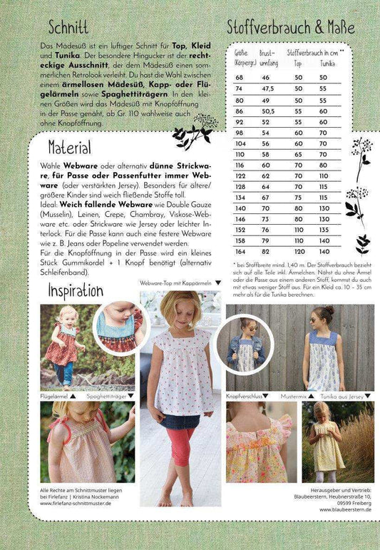 Sommerkleid Tunika Sommertop | Firlefanz - Stoff bei elli&else