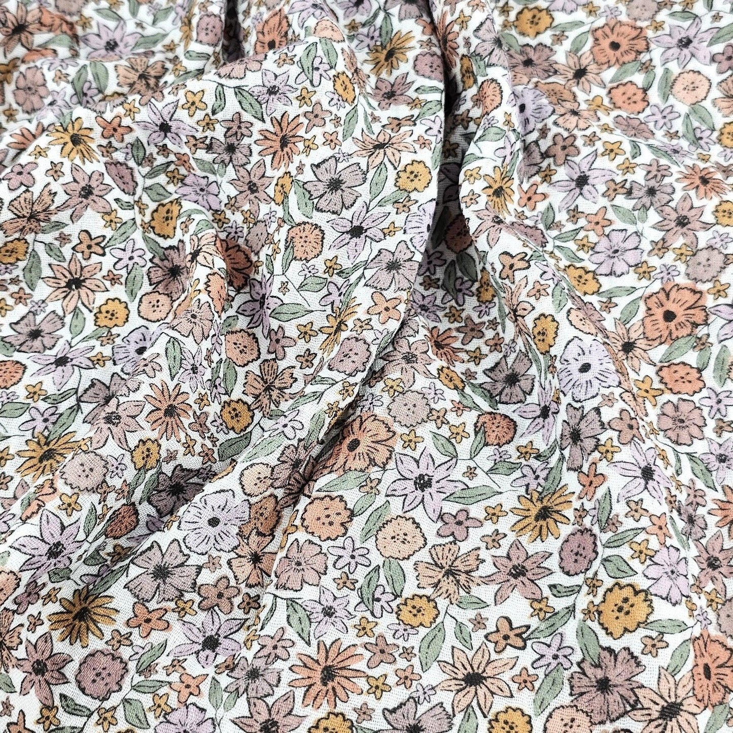 Musselin Boho Blumen - Family Fabrics - elli&else